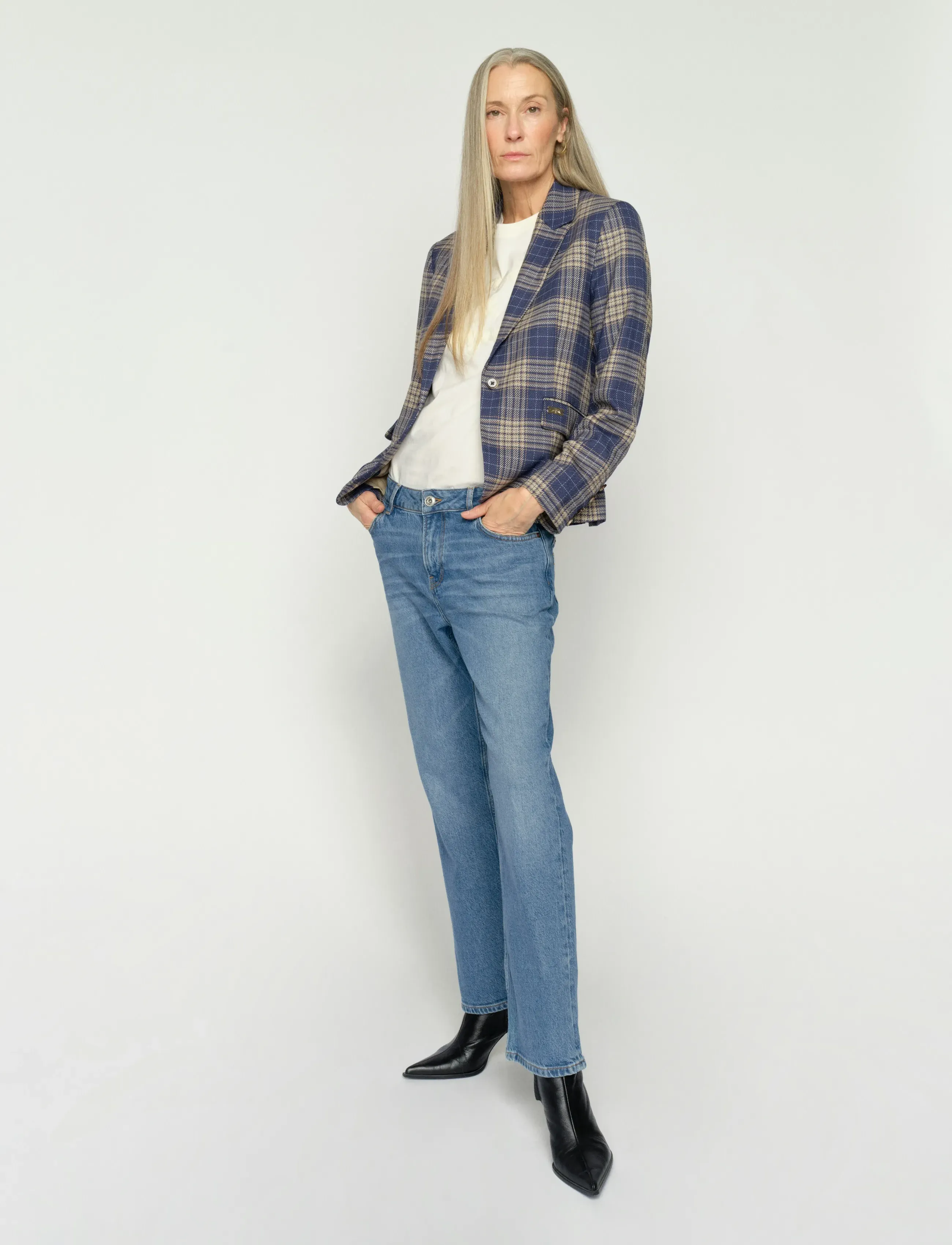 MOS MOSH - MMBlake Chec Blazer - crown blue - 4