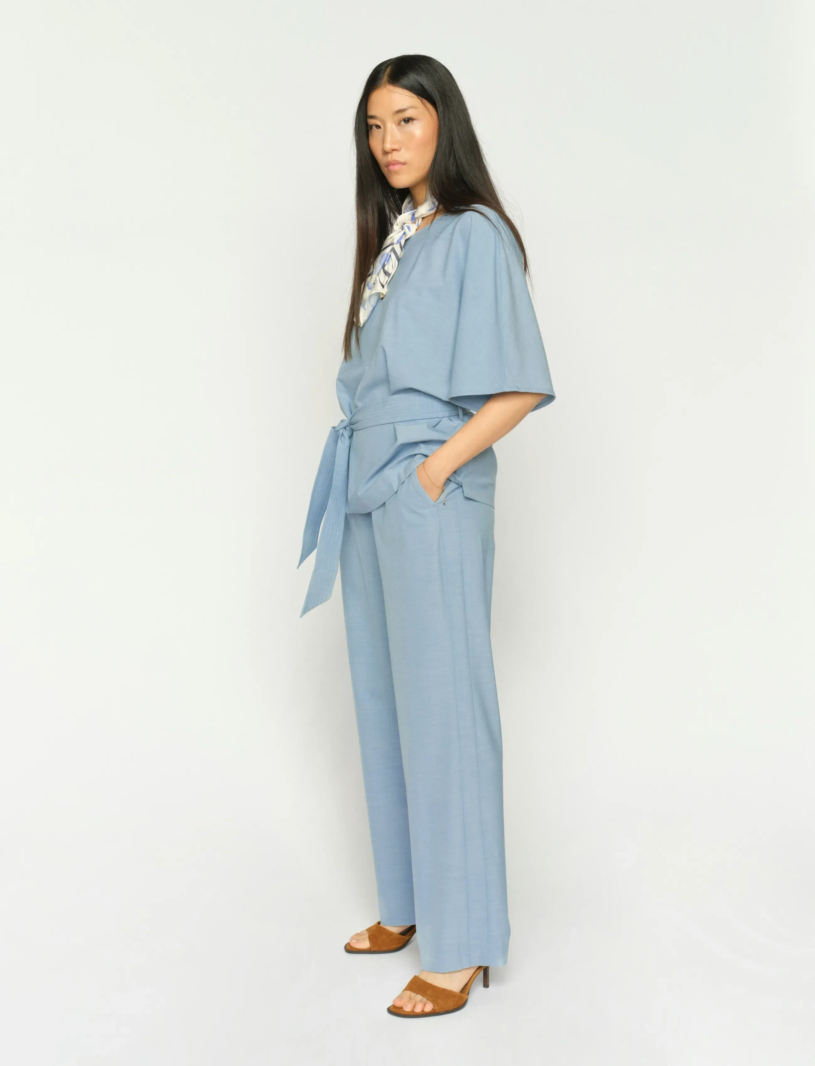MOS MOSH MMBai Roy Pant - Tøj - LIGHT BLUE / blue