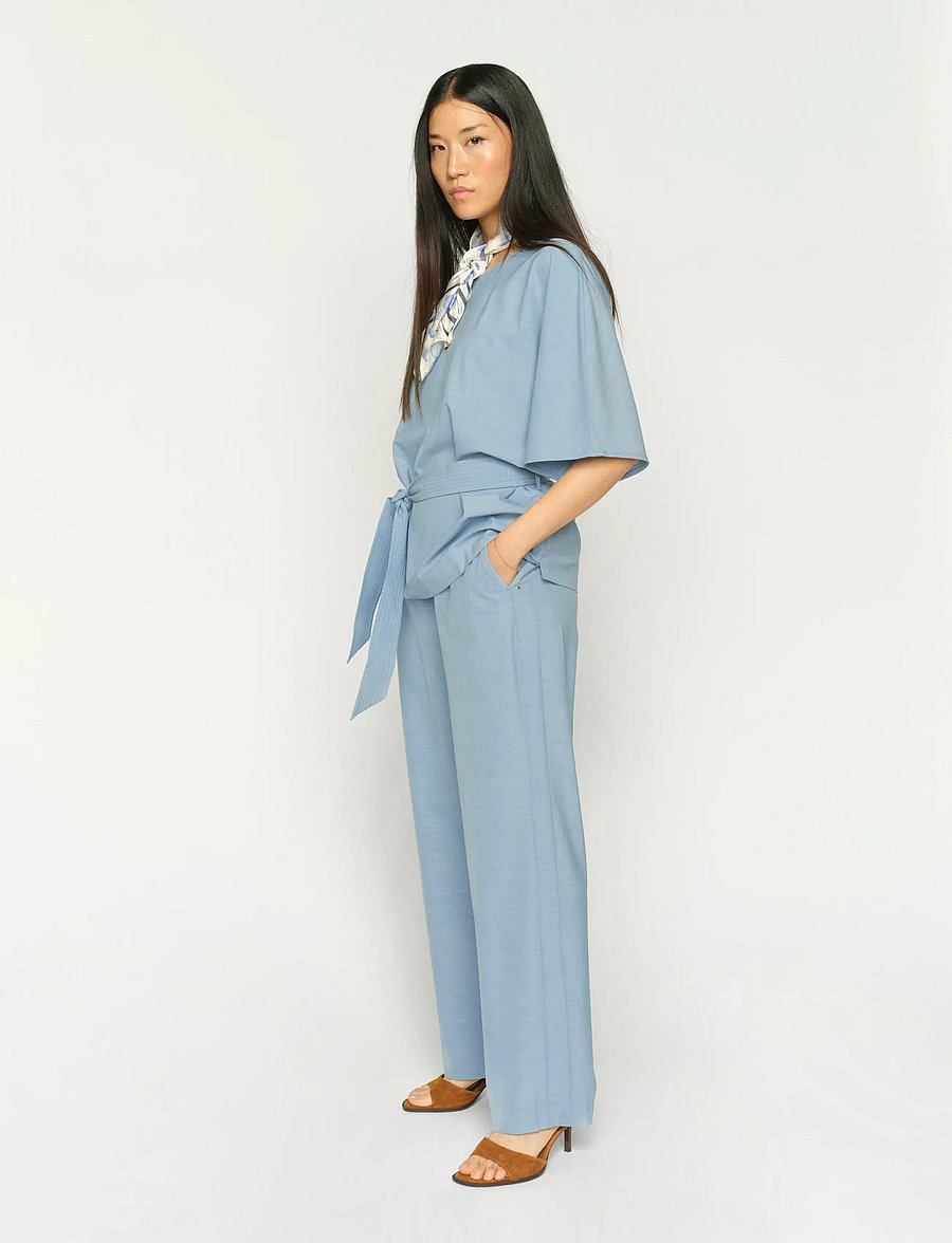MOS MOSH - MMBai Roy Pant - kostymbyxor - light blue - 0