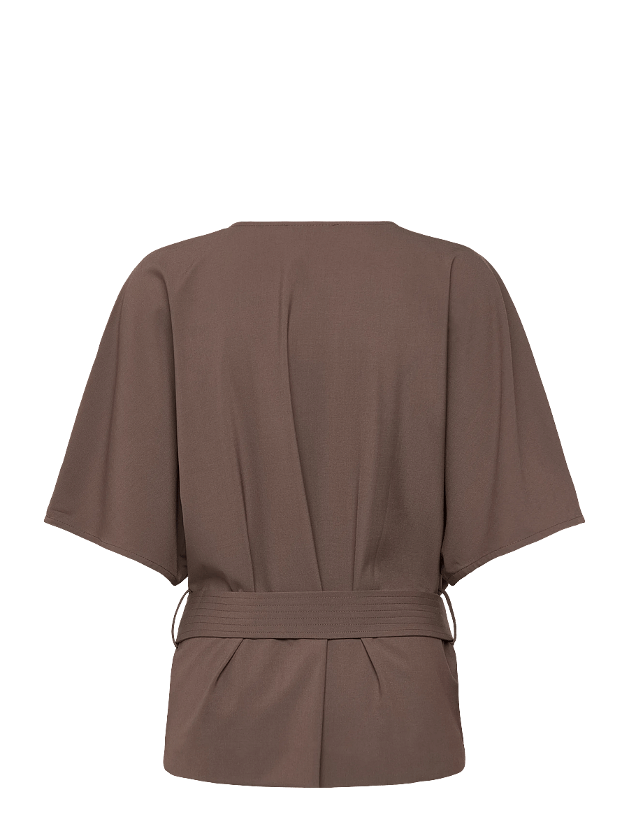 MOS MOSH - MMRikas Roy Blouse - kortärmade blusar - coffee quartz - 2