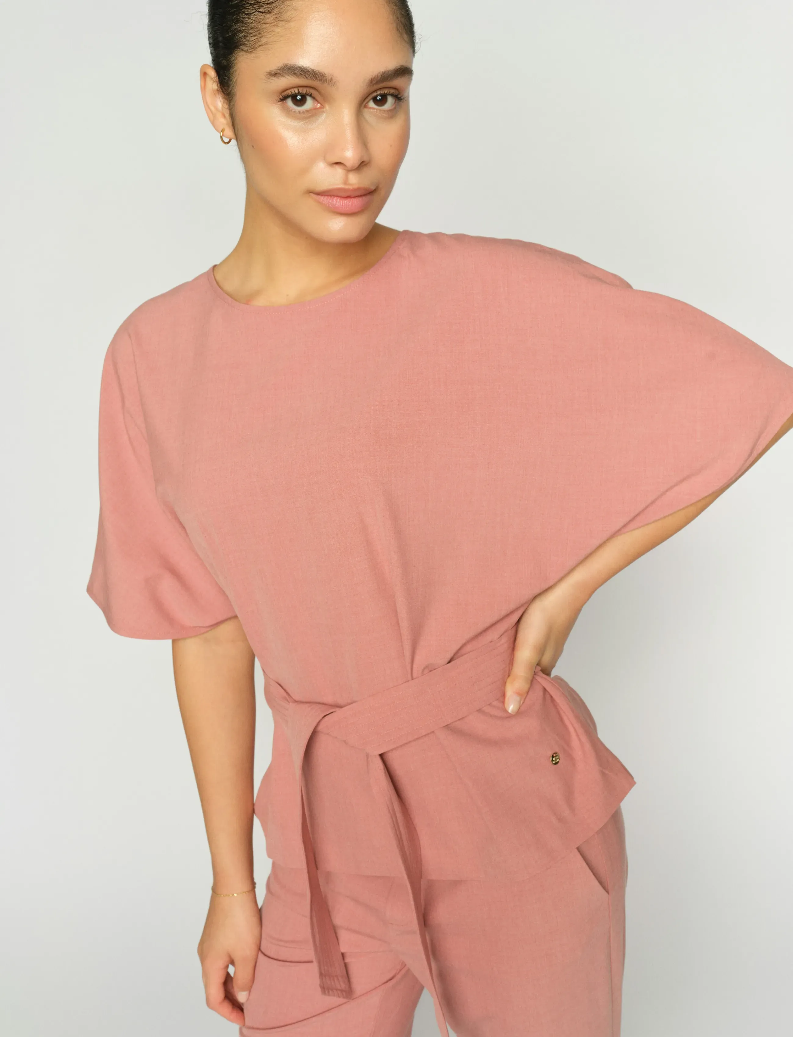 MOS MOSH MMRikas Roy Blouse - Kortærmede bluser - DUSTY ROSE / pink/rose