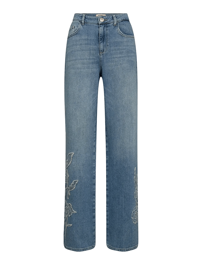 MOS MOSH - MMRelee Blossom Jeans - straight jeans - light blue - 1
