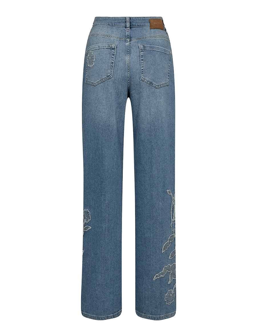 MOS MOSH - MMRelee Blossom Jeans - gerade jeans - light blue - 2