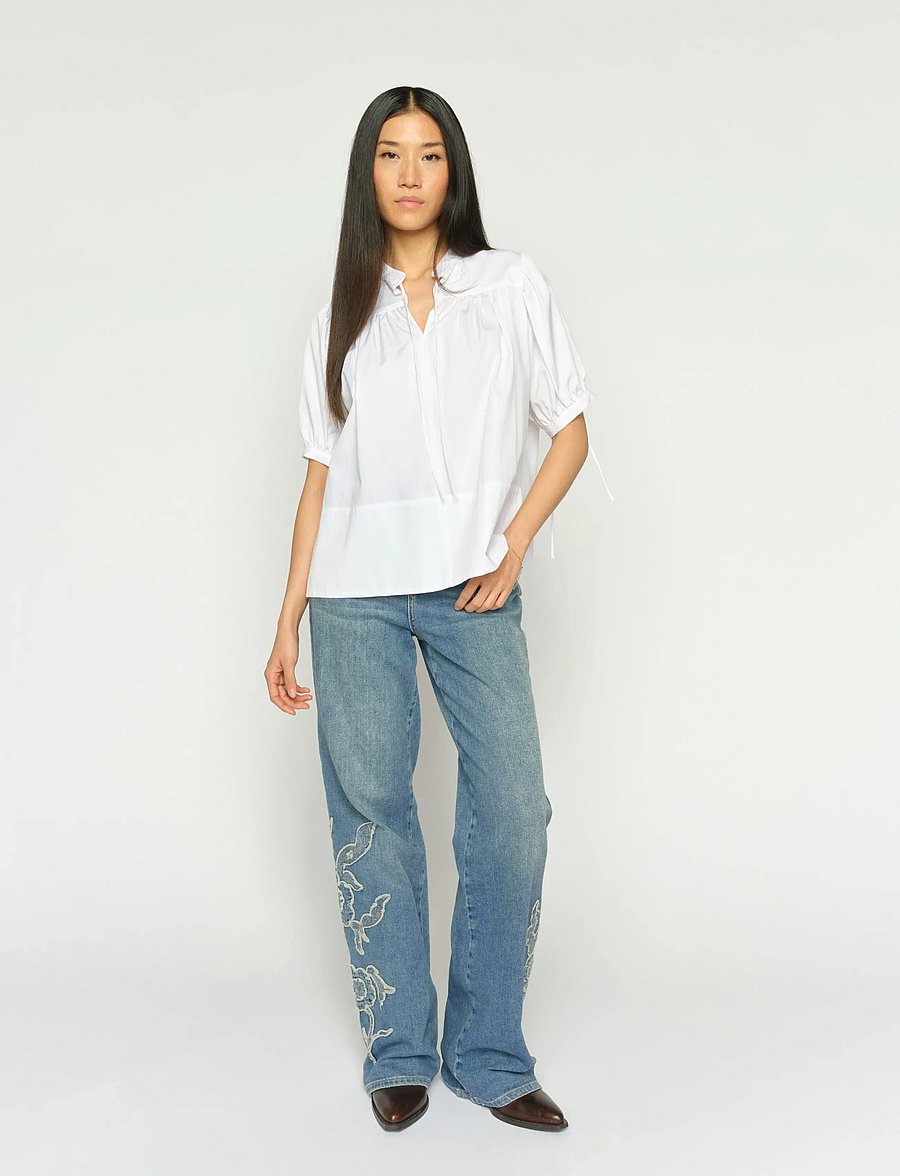 MOS MOSH - MMRelee Blossom Jeans - gerade jeans - light blue - 0