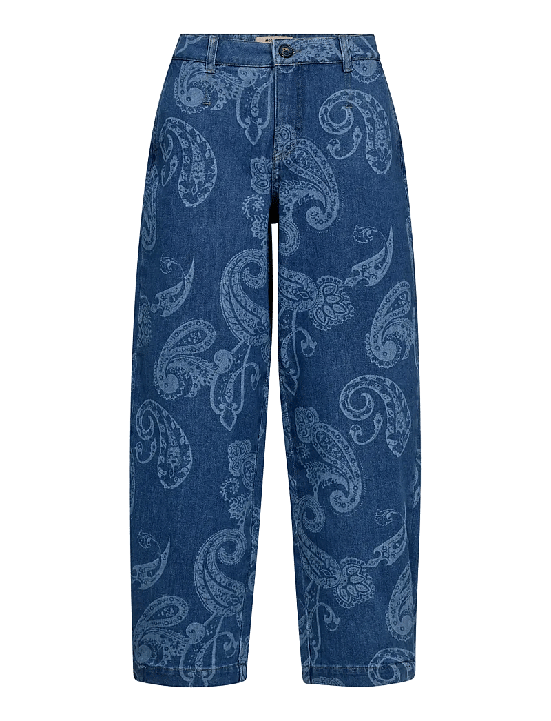 MOS MOSH - MMTino Paisley Jeans - barrel jeans - mid blue - 0