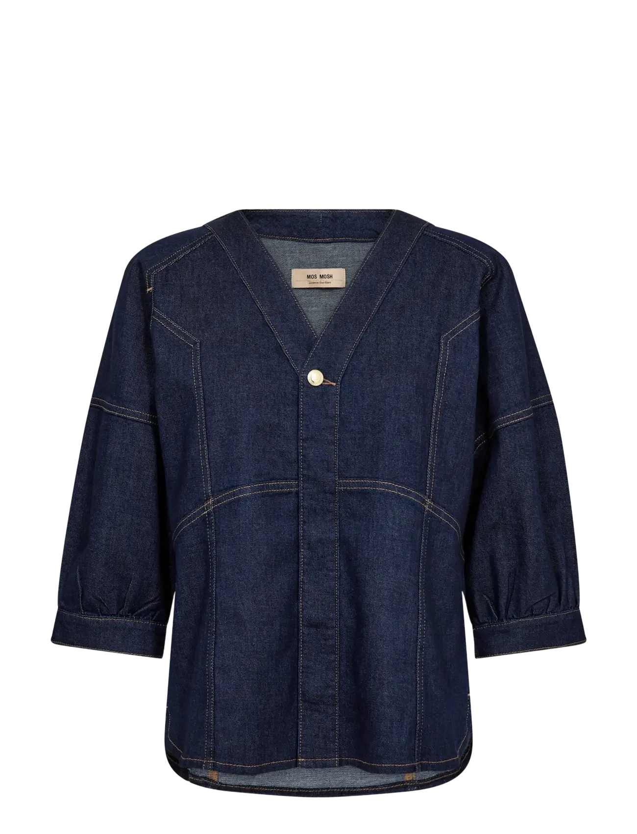 MOS MOSH Mmbari Crispy Shirt Navy - M - Damen