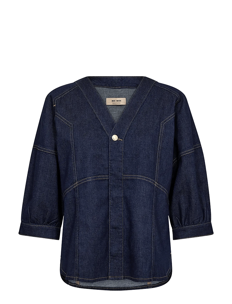 MOS MOSH - MMBari Crispy Shirt - jeanshemden - dark blue - 1