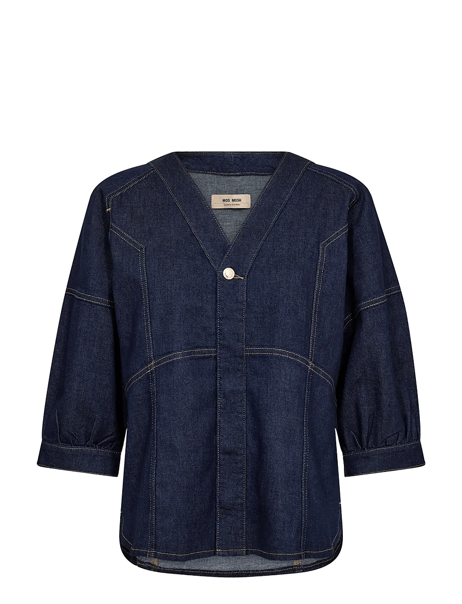 MOS MOSH - MMBari Crispy Shirt - jeanshemden - dark blue - 1