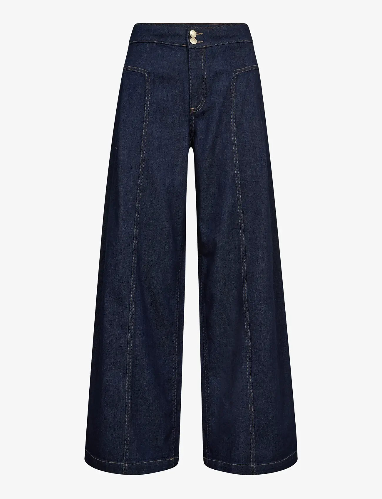 MOS MOSH - MMVerone Crispy Jeans - hosen mit weitem bein - dark blue - 1