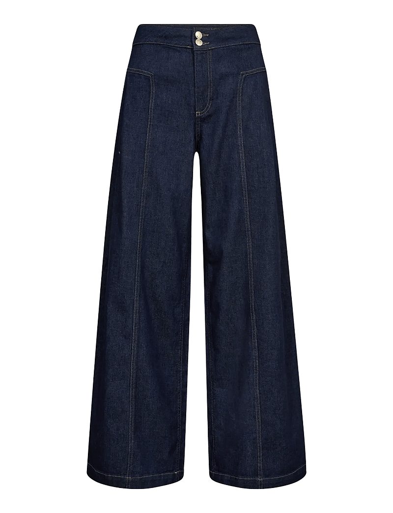 MOS MOSH - MMVerone Crispy Jeans - hosen mit weitem bein - dark blue - 1