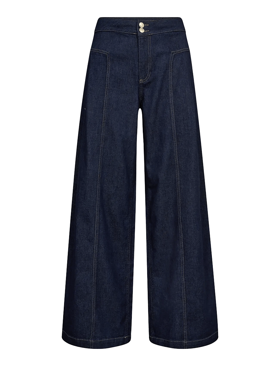 MOS MOSH - MMVerone Crispy Jeans - hosen mit weitem bein - dark blue - 1