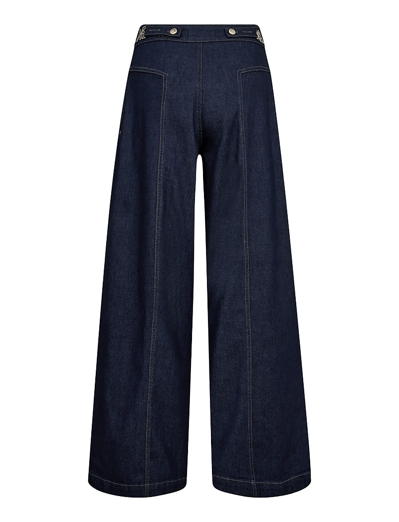 MOS MOSH - MMVerone Crispy Jeans - hosen mit weitem bein - dark blue - 2