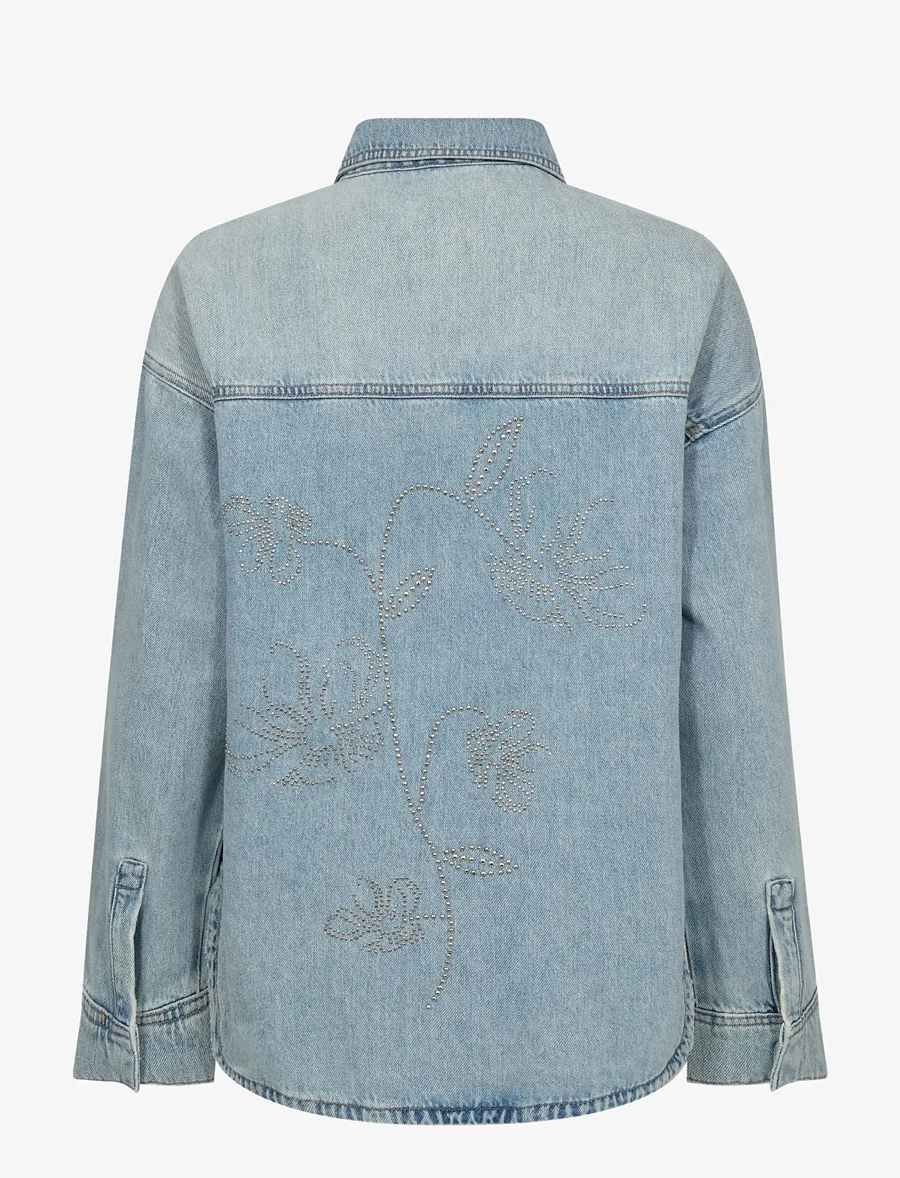 MOS MOSH - MMEmm Flower Shirt - denimskjorter - light blue - 2