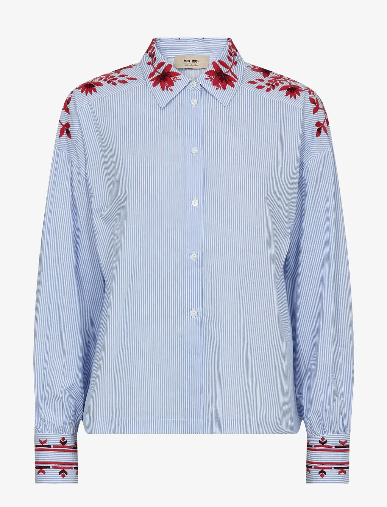 MOS MOSH - MMOsmo Stripey Shirt - langærmede skjorter - brunnera blue - 1