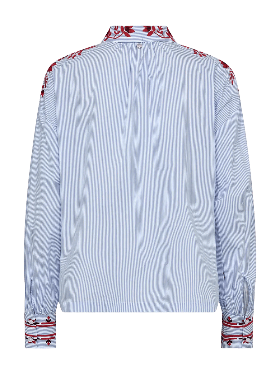 MOS MOSH - MMOsmo Stripey Shirt - long-sleeved shirts - brunnera blue - 2