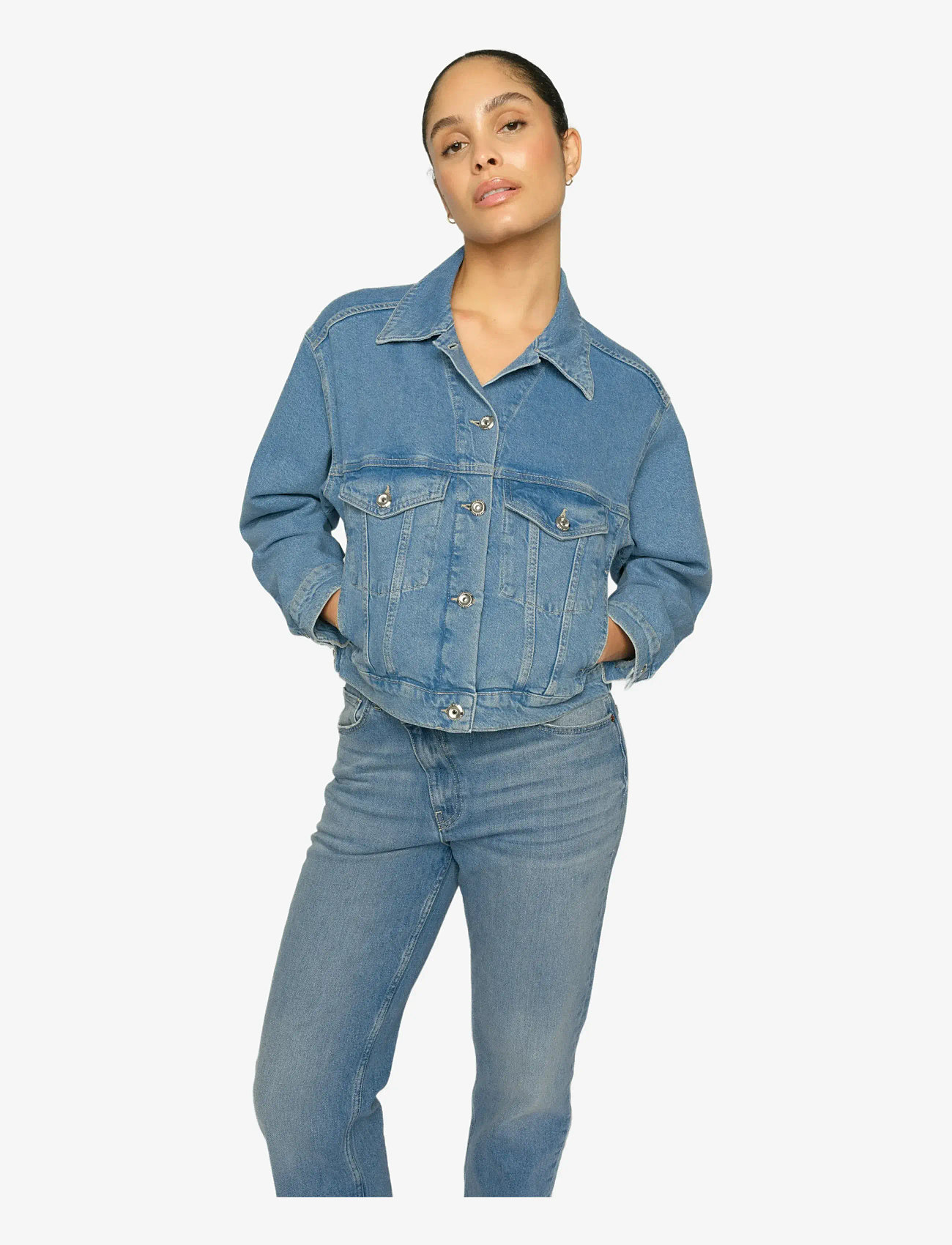 MOS MOSH - MMMavi Jentra Jacket - teksatagid - light blue - 4