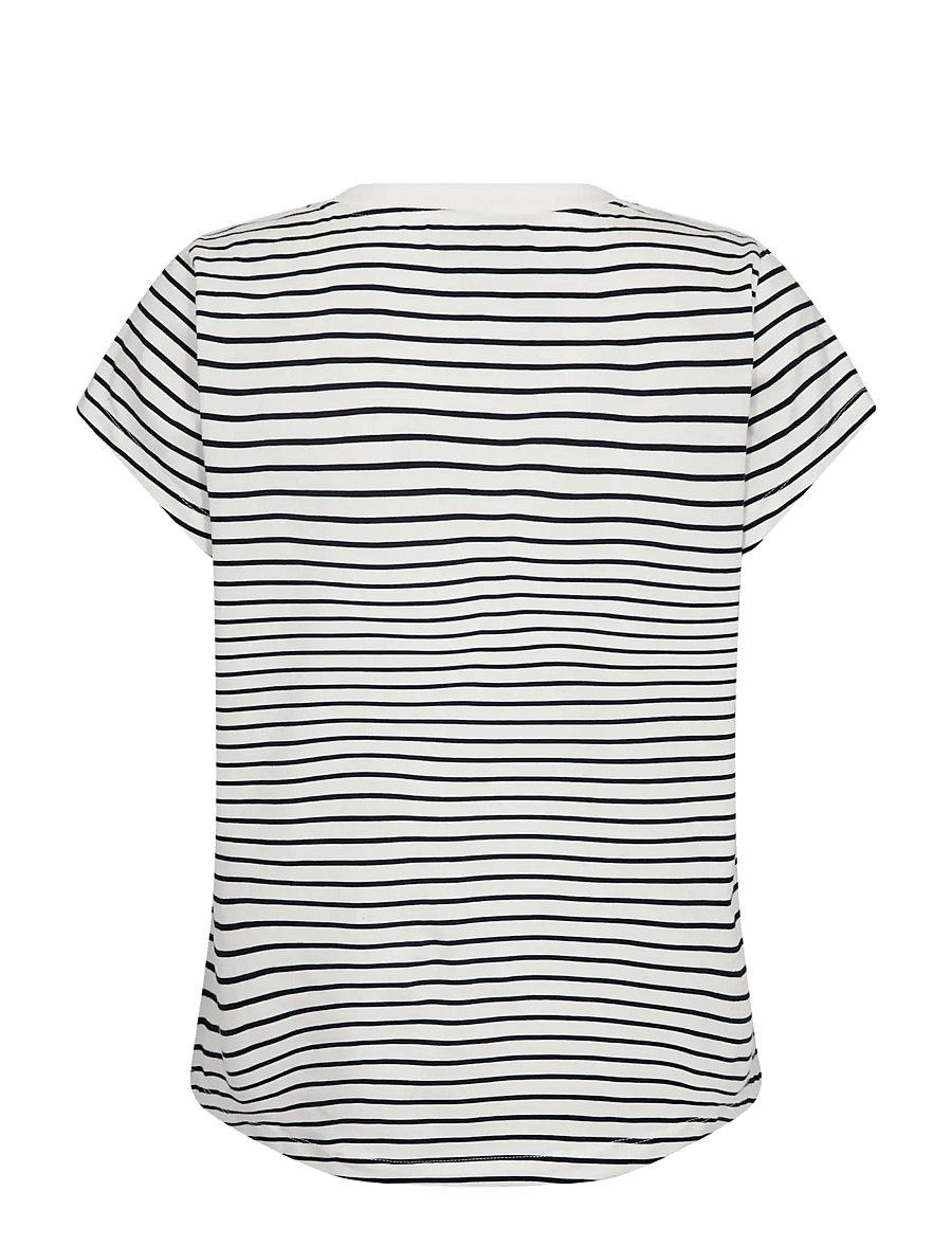 MOS MOSH - MMKala V-SS Stripe Tee - t-shirts - salute navy - 2