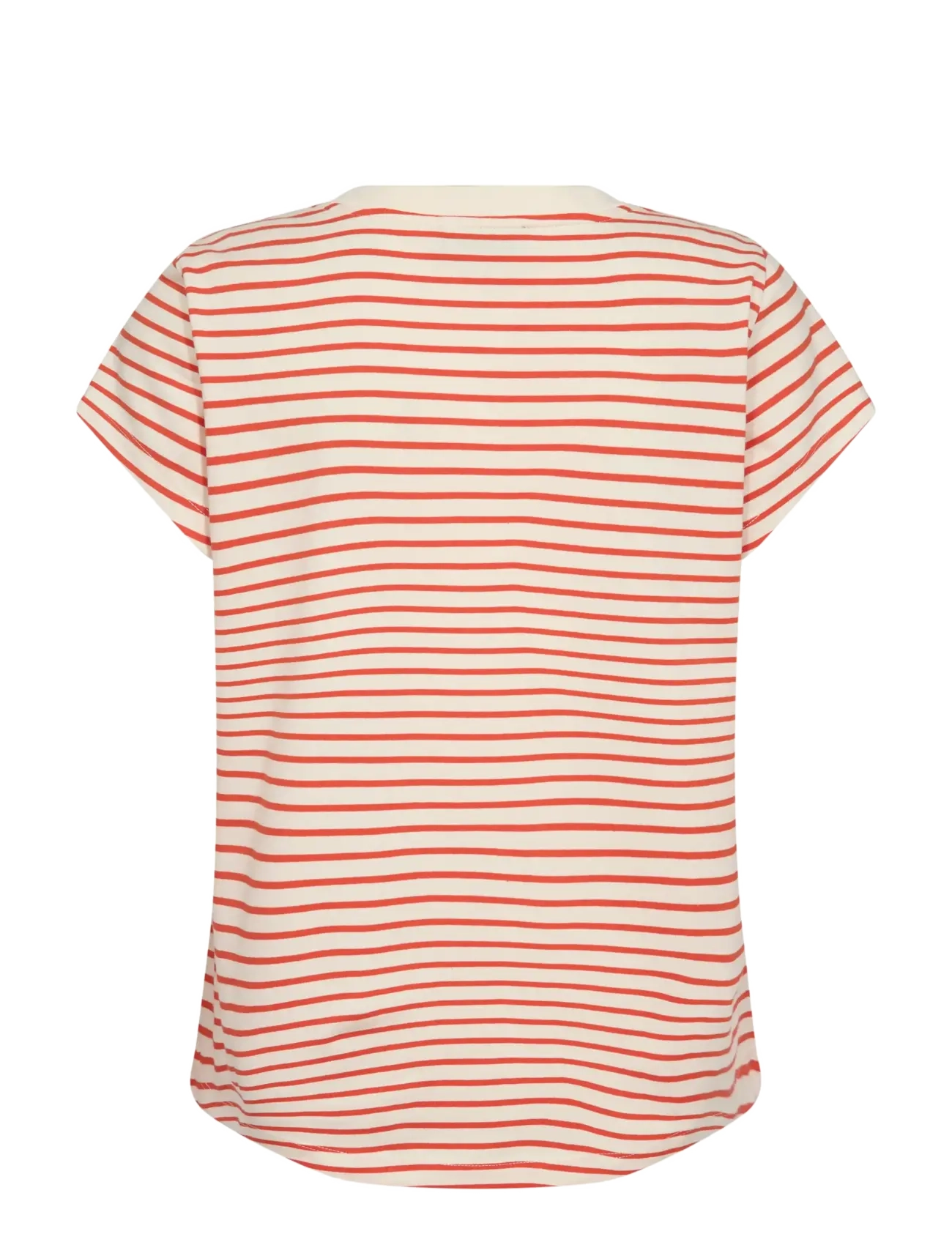 MOS MOSH - MMKala V-SS Stripe Tee - t-shirts - spicy orange - 2