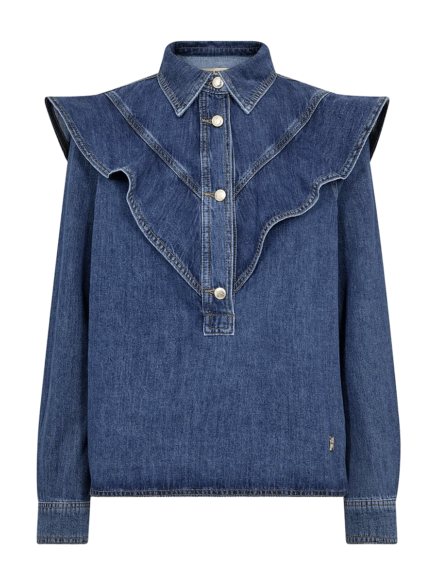 MOS MOSH - MMIrina Denim Shirt - jeanshemden - dark blue - 1