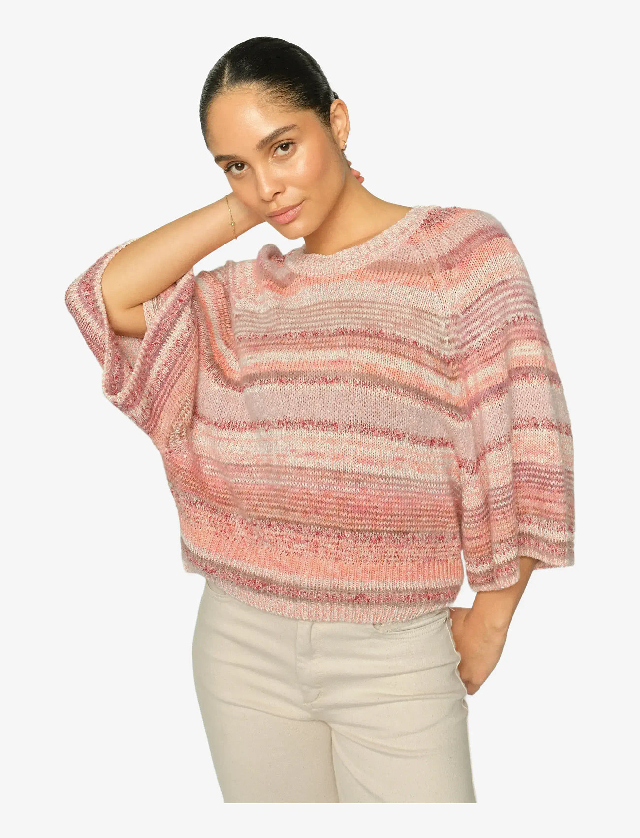 MOS MOSH - MMEdele 3/4 Knit - striktrøjer - peachy - 3