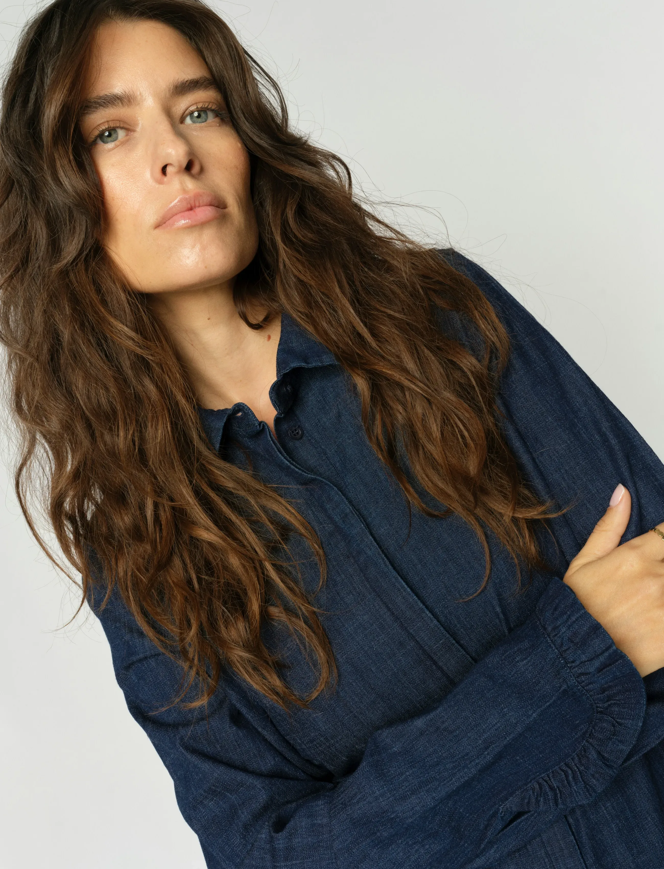 MOS MOSH Mmmattie Flip Denim Dress, S, Dresses, Marineblau - Short Frauen