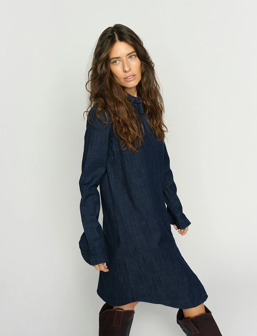 MOS MOSH - MMMattie Flip Denim Dress - shirt dresses - dark blue - 4