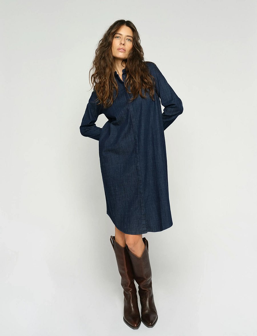 MOS MOSH - MMMattie Flip Denim Dress - hemdkleider - dark blue - 5
