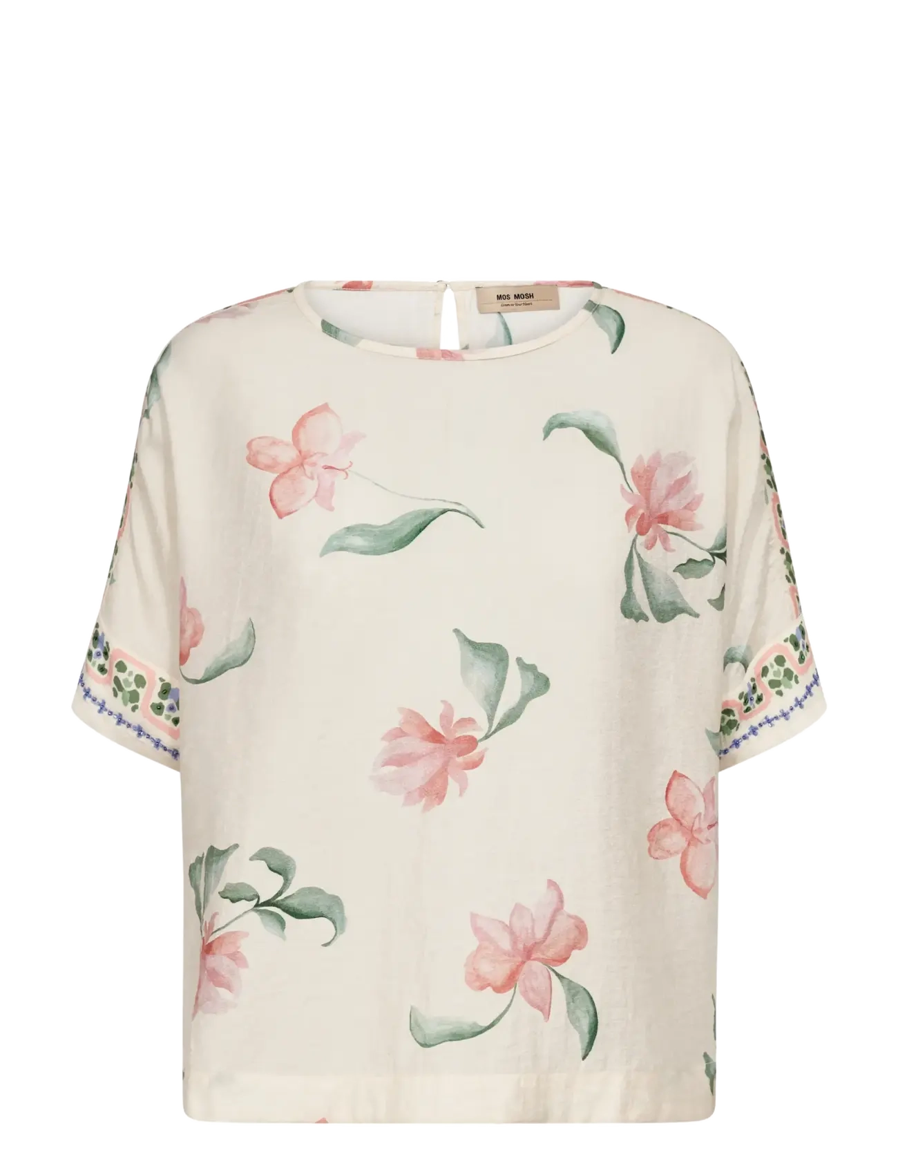 MOS MOSH MMPalma Big Orchid Blouse - Kleidung - ECRU / cream