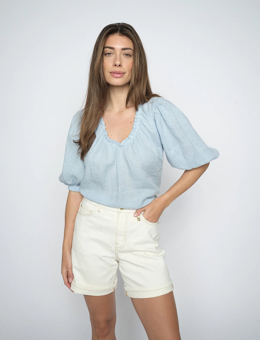 MOS MOSH - MMBati Denim Shorts - jeansshorts - ecru - 0