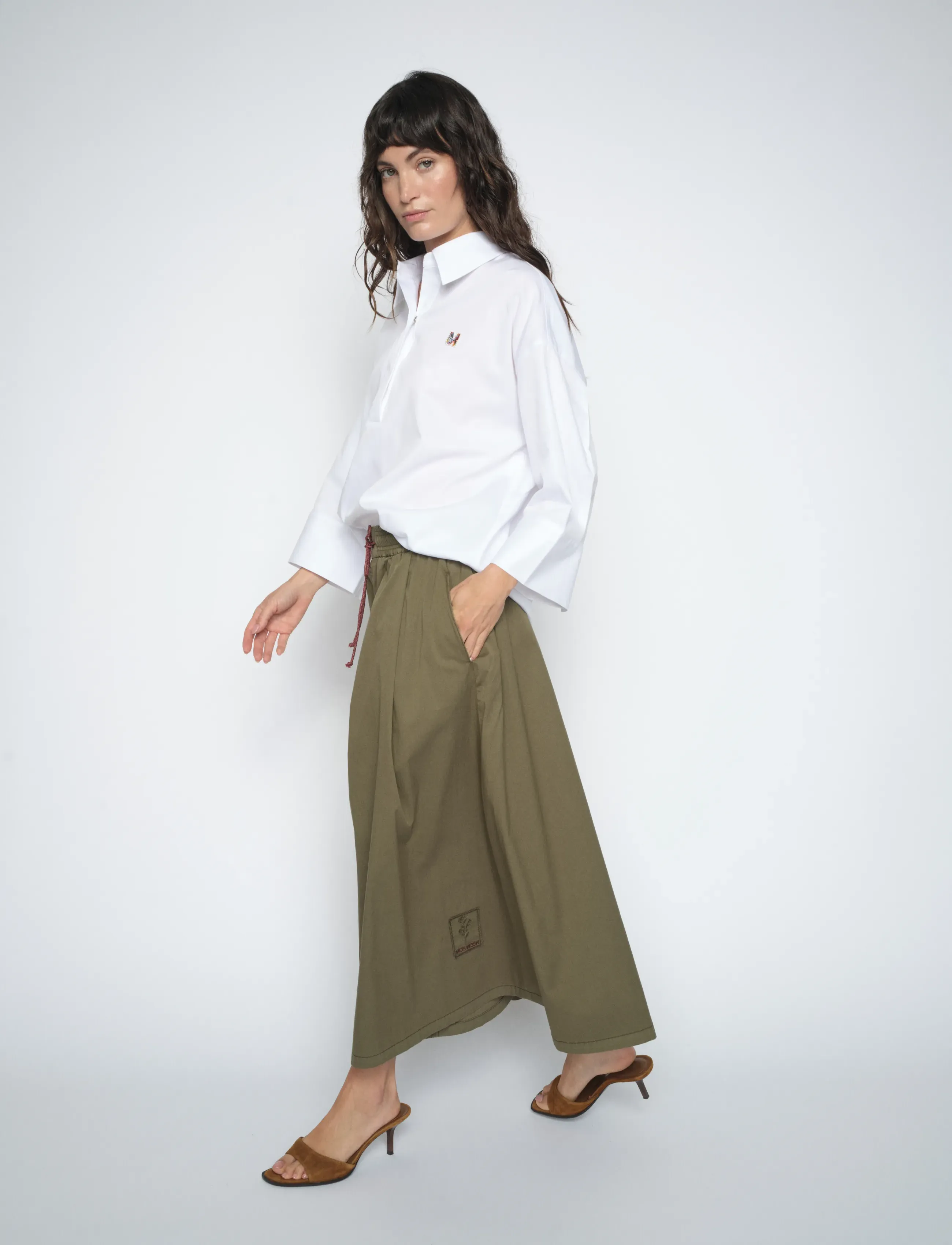 MOS MOSH - MMAdine Tivo Skirt - maxi nederdele - burnt olive - 3
