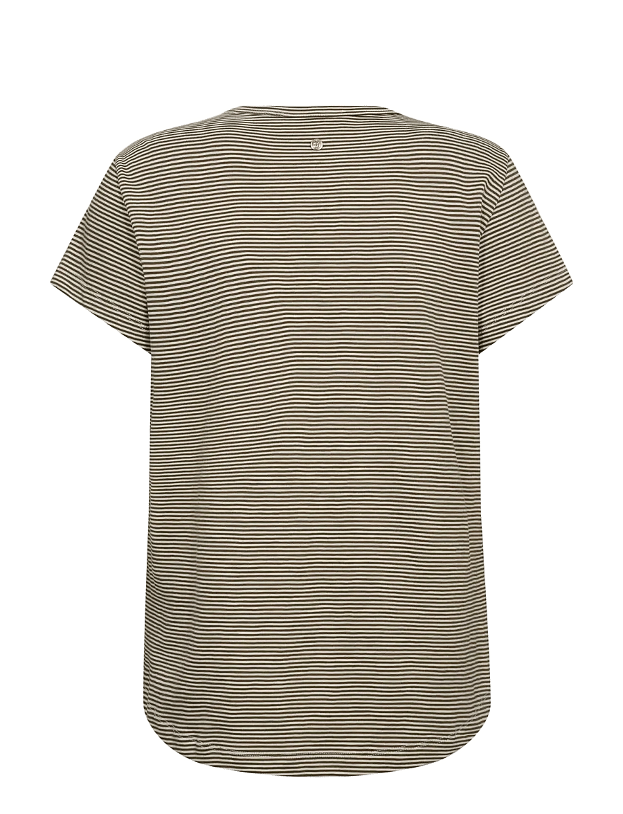 MOS MOSH - MMCamp O-SS Stripe Tee - t-shirts - burnt olive - 2