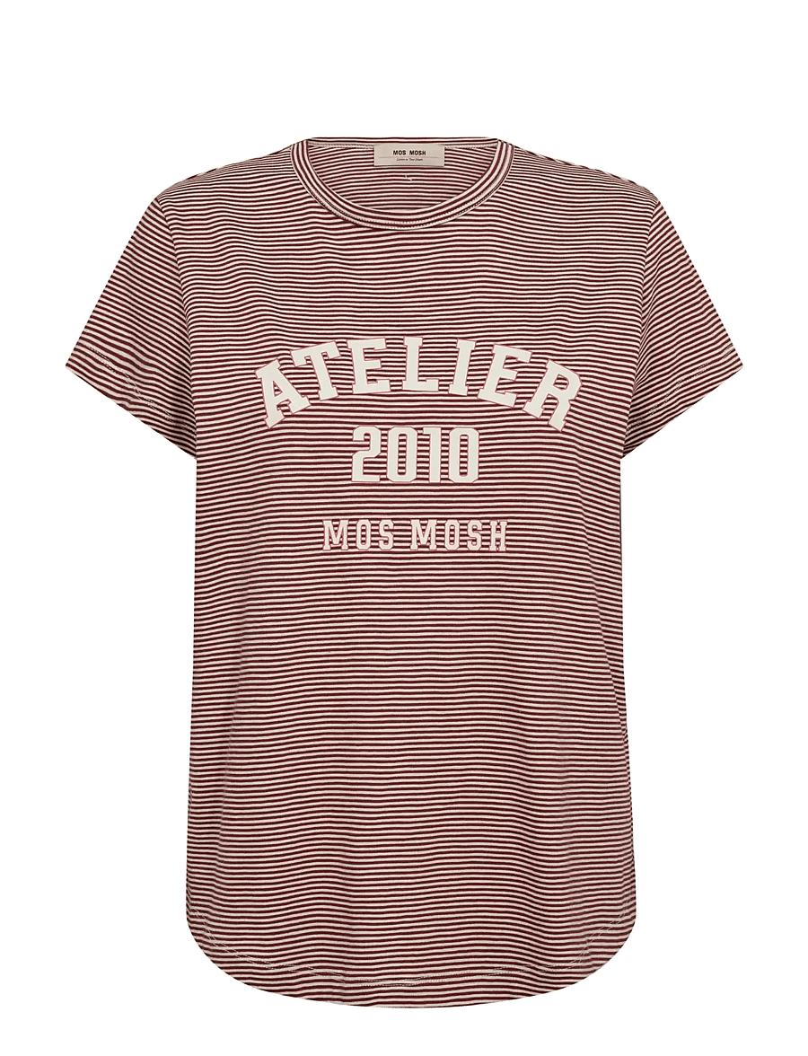 MOS MOSH - MMCamp O-SS Stripe Tee - t-shirts - cowhide - 1