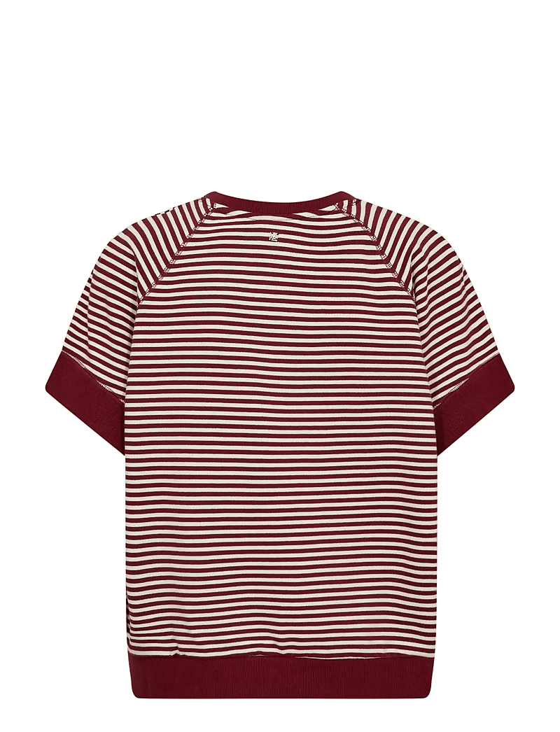 MOS MOSH - MMHolt V-SS Stripe Sweatshirt - sviitrid - cabernet - 2
