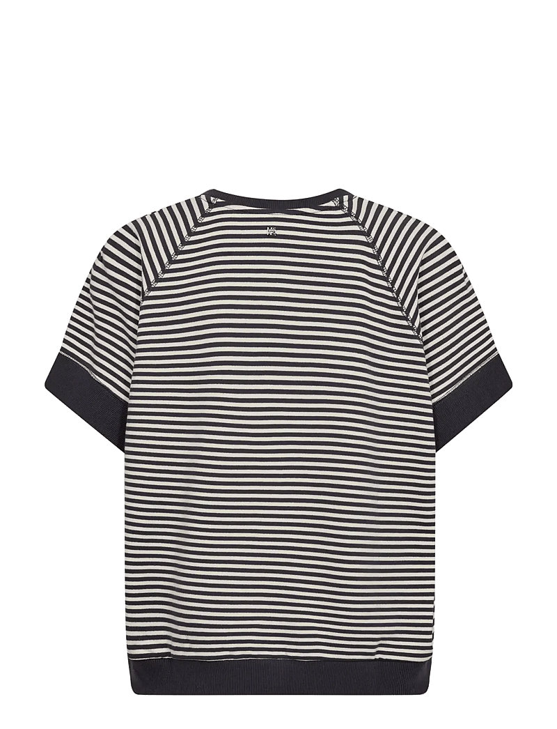 MOS MOSH - MMHolt V-SS Stripe Sweatshirt - sviitrid - india ink - 2