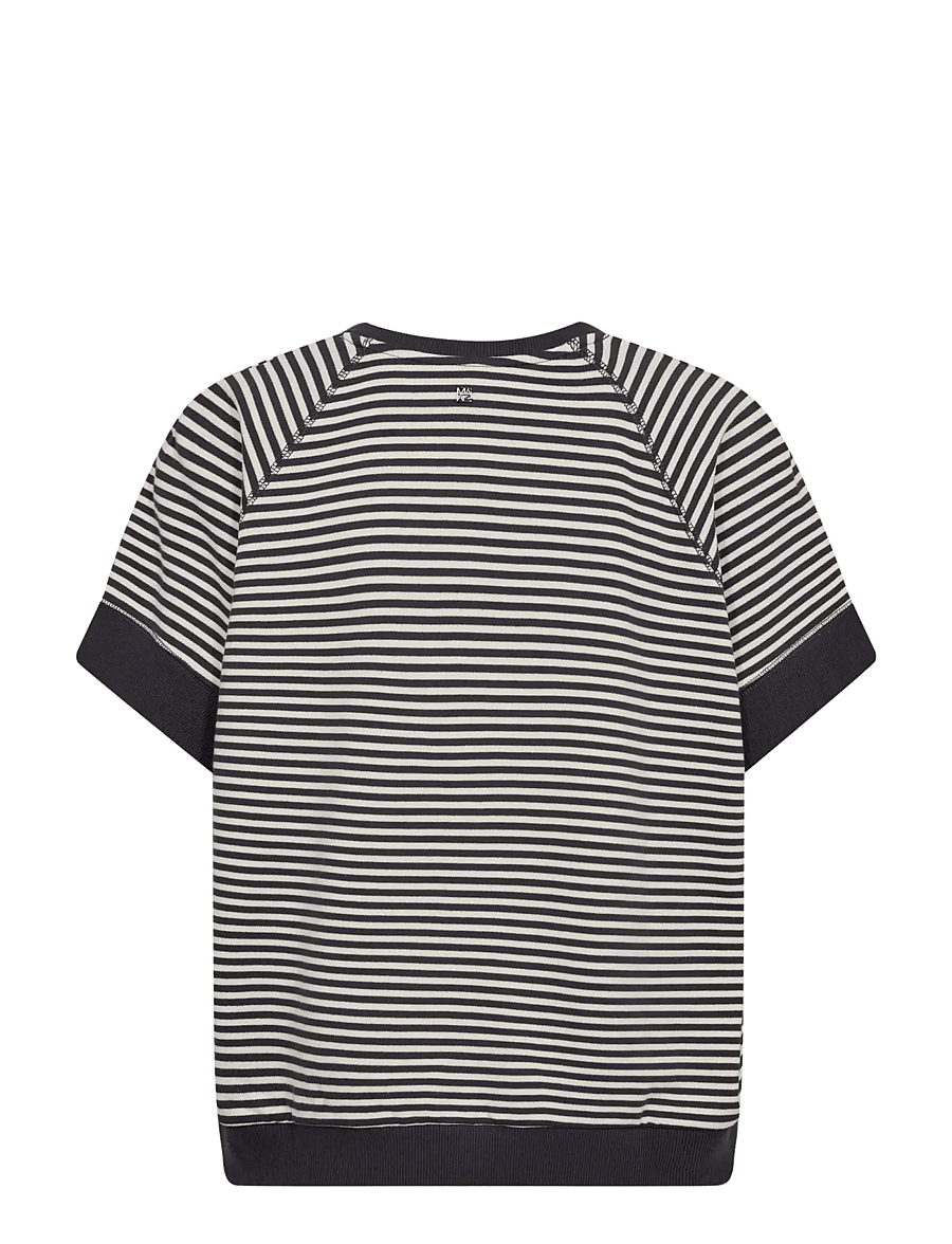MOS MOSH - MMHolt V-SS Stripe Sweatshirt - gebreide truien - india ink - 2