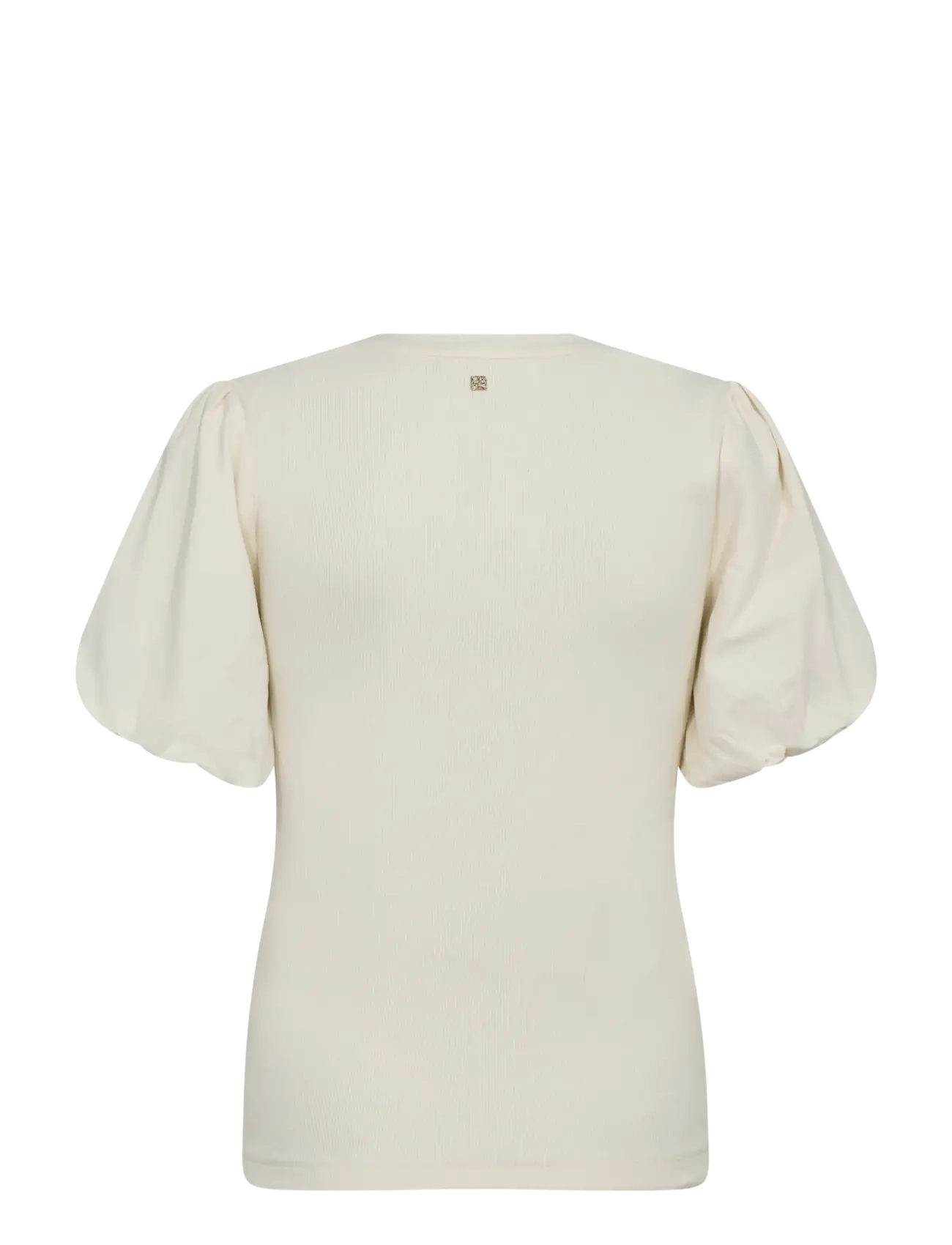 MOS MOSH - MMJada V-SS Puff Tee - t-shirts - ecru - 2