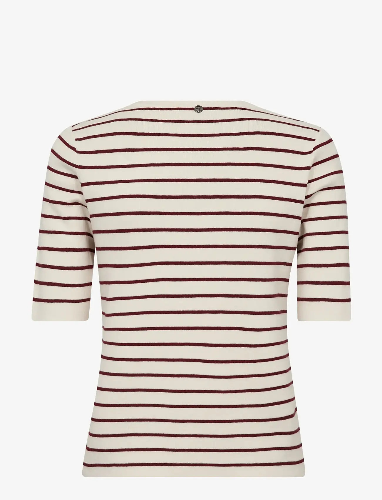 MOS MOSH - MMAliz Caliz Stripe SS Knit - striktrøjer - cabernet - 2