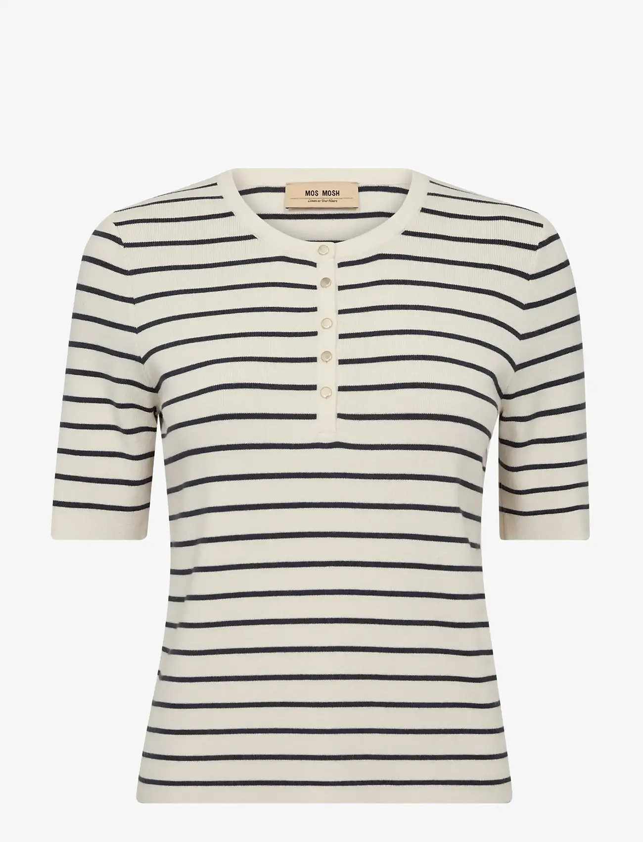 MOS MOSH - MMAliz Caliz Stripe SS Knit - jumpers - india ink - 1