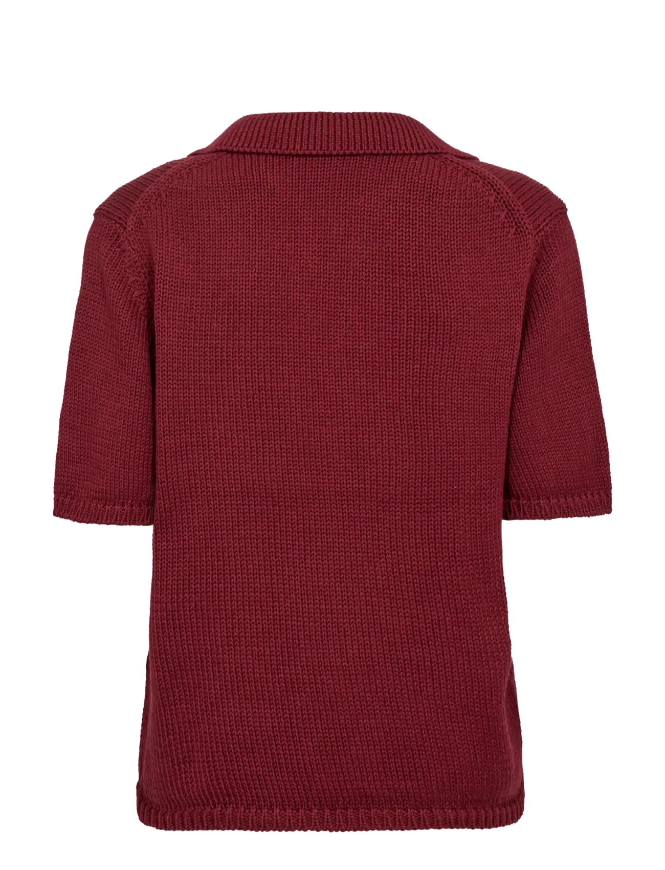 MOS MOSH - MMArin SS Collar Cotton Knit - jumpers - cabernet - 1