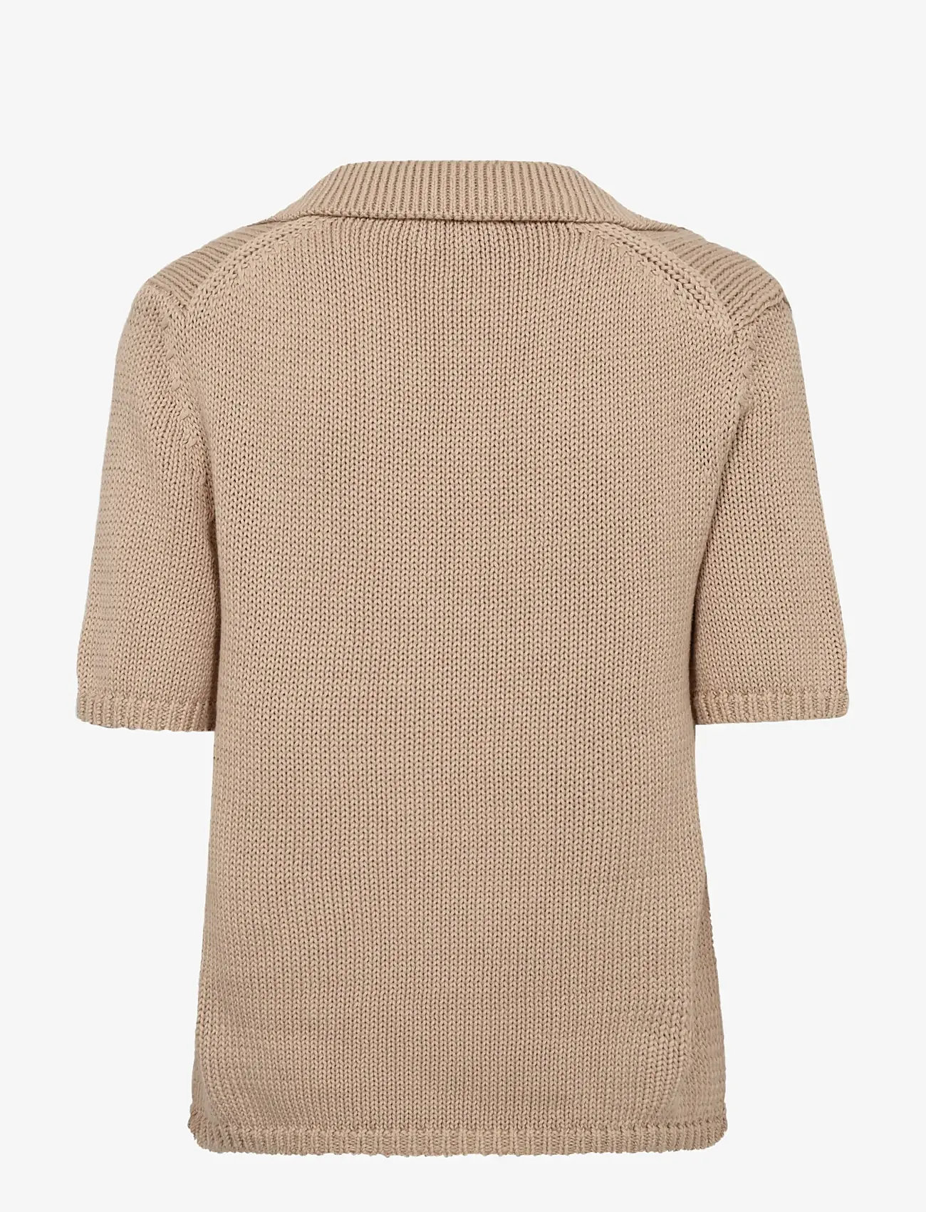 MOS MOSH - MMArin SS Collar Cotton Knit - jumpers - doeskin - 2