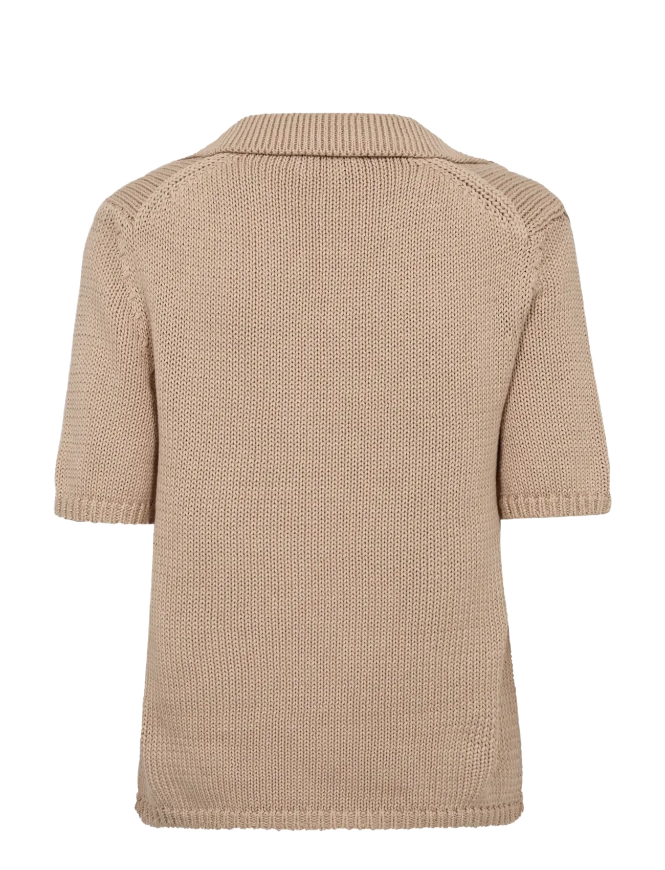 MOS MOSH - MMArin SS Collar Cotton Knit - jumpers - doeskin - 2