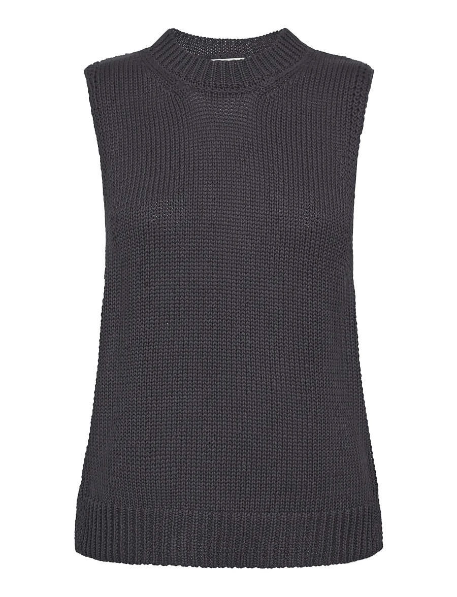 MOS MOSH - MMBine Cotton SL Knit Top - Ärmellose tops - india ink - 1