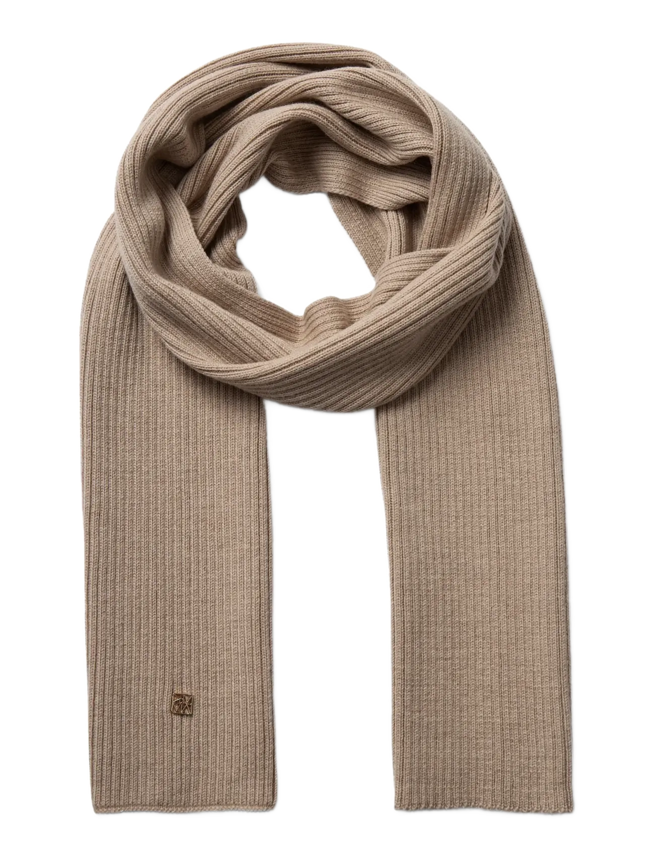 MOS MOSH Mmtova Wool Rib Scarf, Kvinder, Rib Tørklæde, Brun, Str: ONE SIZE