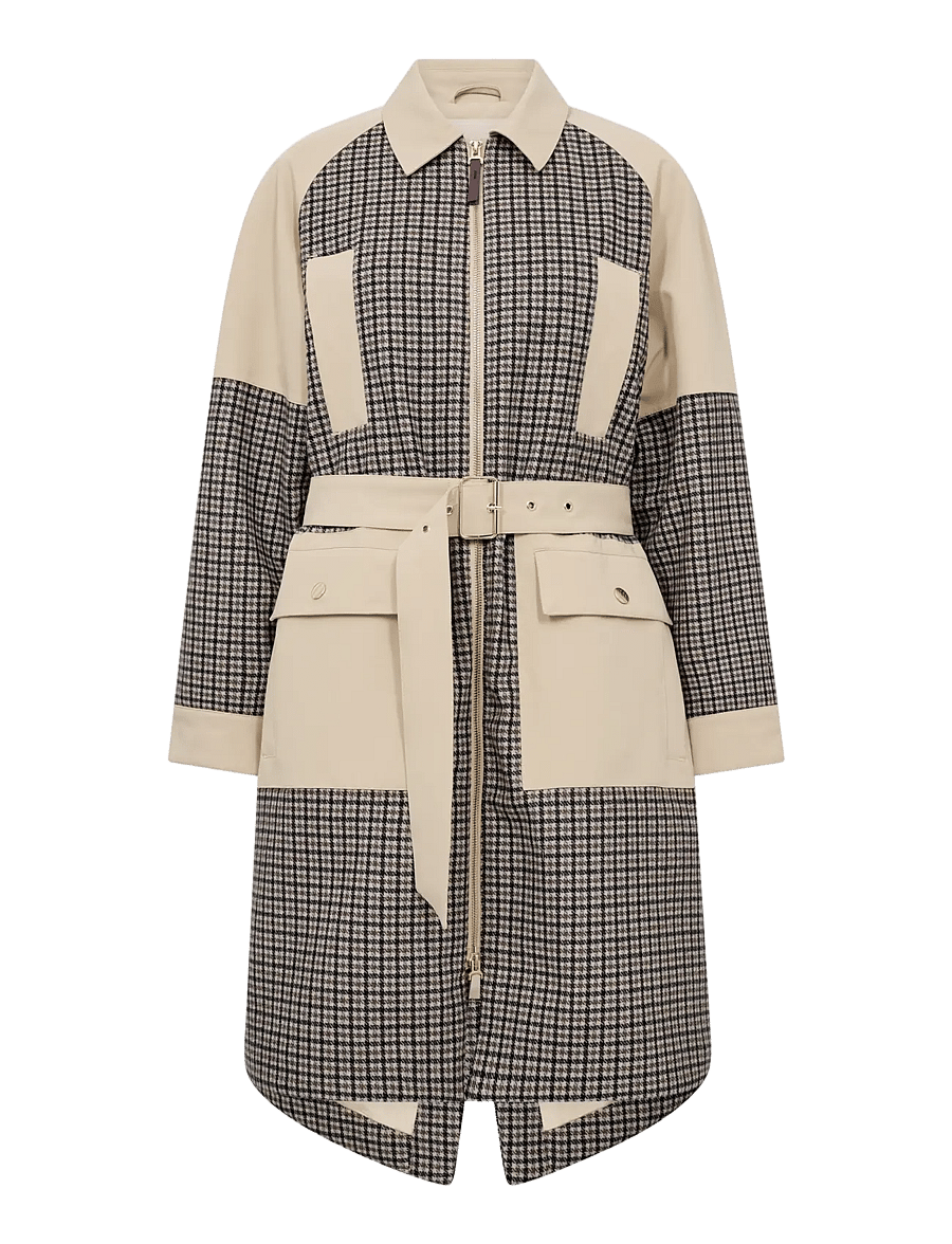 MOS MOSH - MMAline Check Jacket - vihmamantlid - doeskin - 1