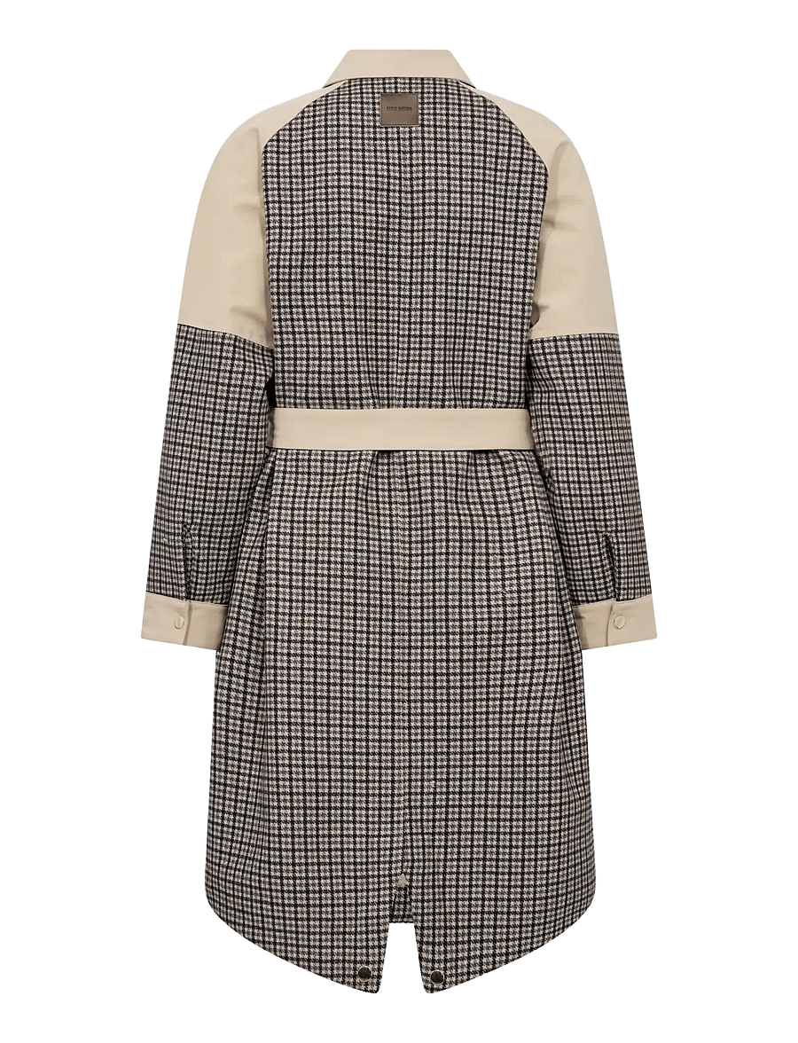 MOS MOSH - MMAline Check Jacket - vihmamantlid - doeskin - 2