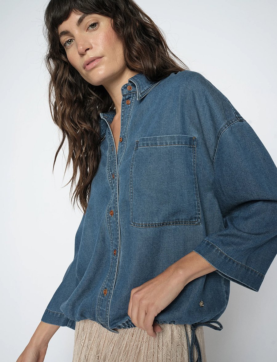 MOS MOSH - MMTessa Lich Shirt - denimskjorter - blue - 0