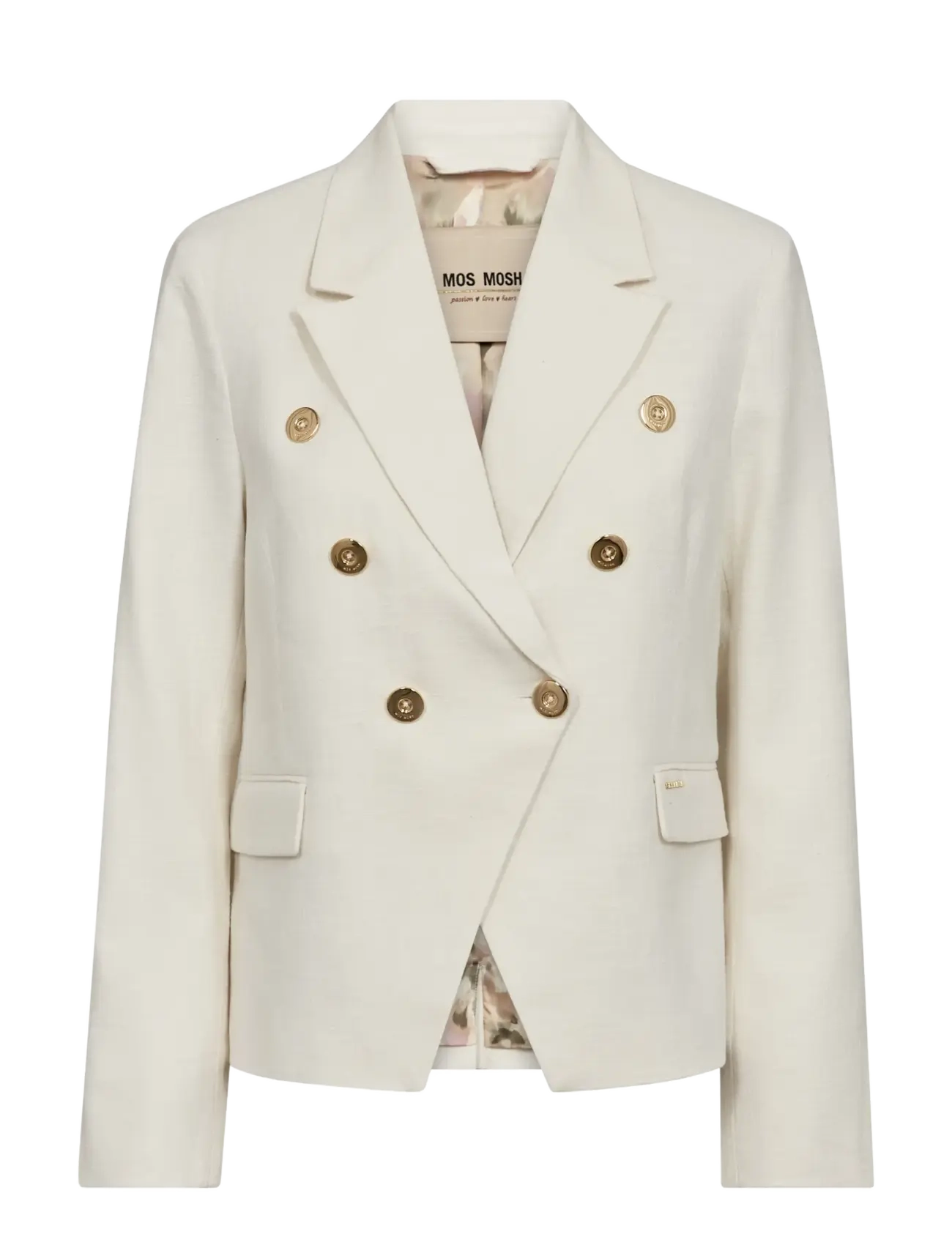 MOS MOSH Mmbelize Ramie Blazer Cream - 44 - Damen
