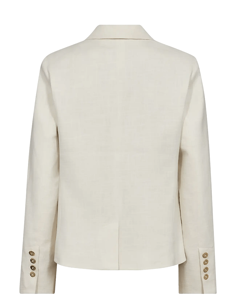 MOS MOSH - MMBelize Ramie Blazer - dobbeltradede blazere - ecru - 2