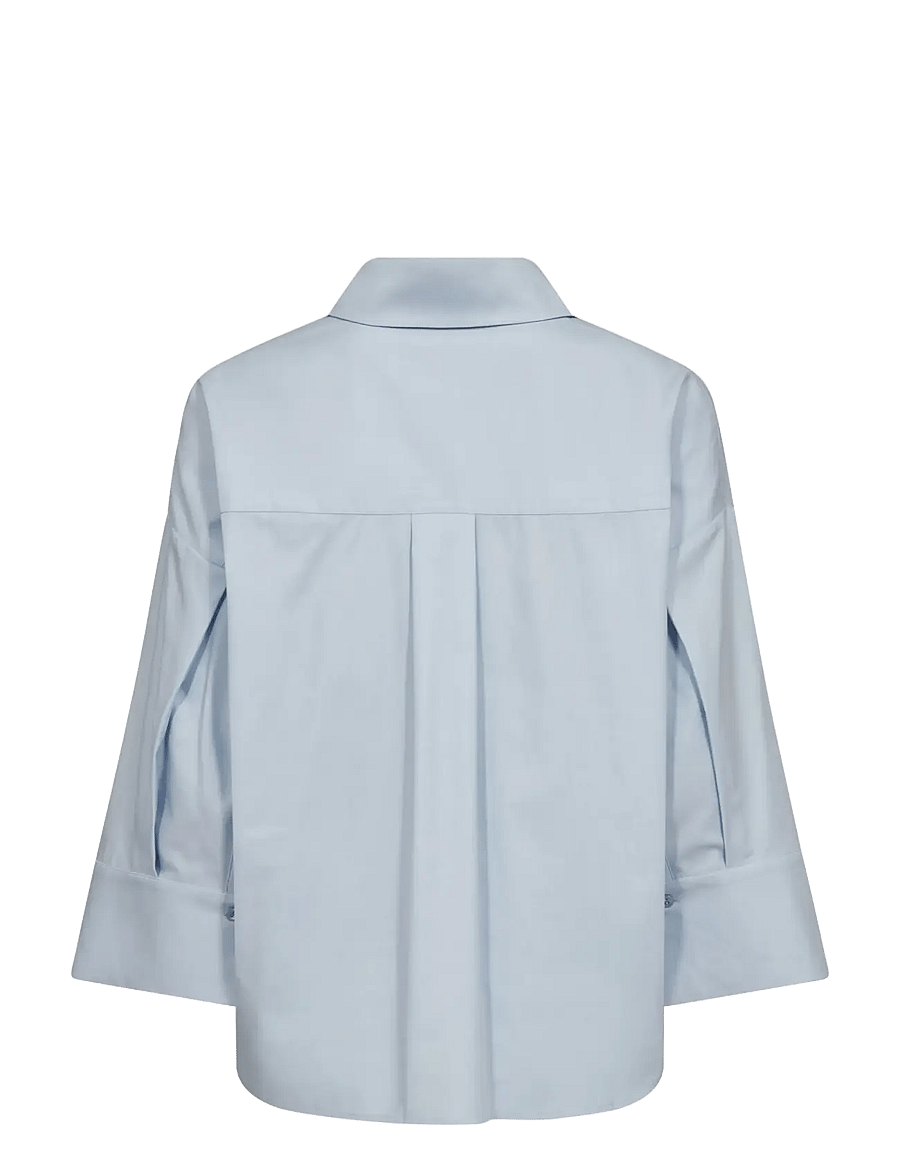 MOS MOSH - MMBritze Cam Cotton Blouse - langärmelige blusen - skyway - 2