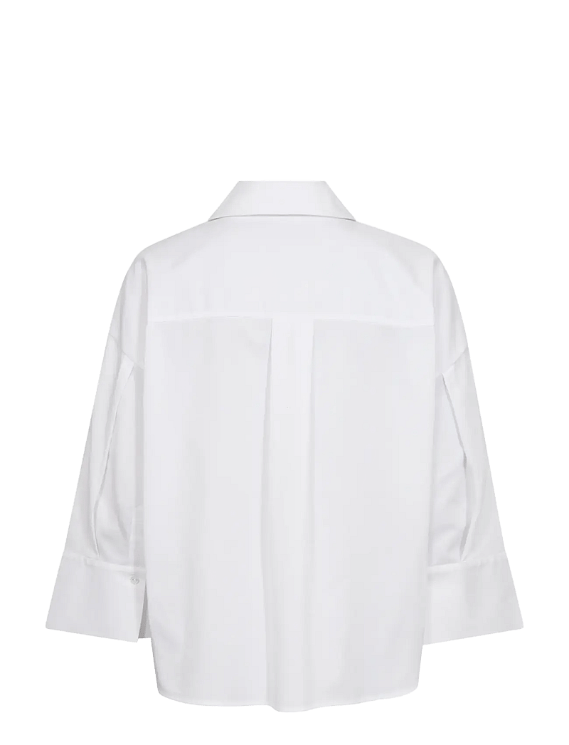 MOS MOSH - MMBritze Cam Cotton Blouse - langærmede bluser - white - 2
